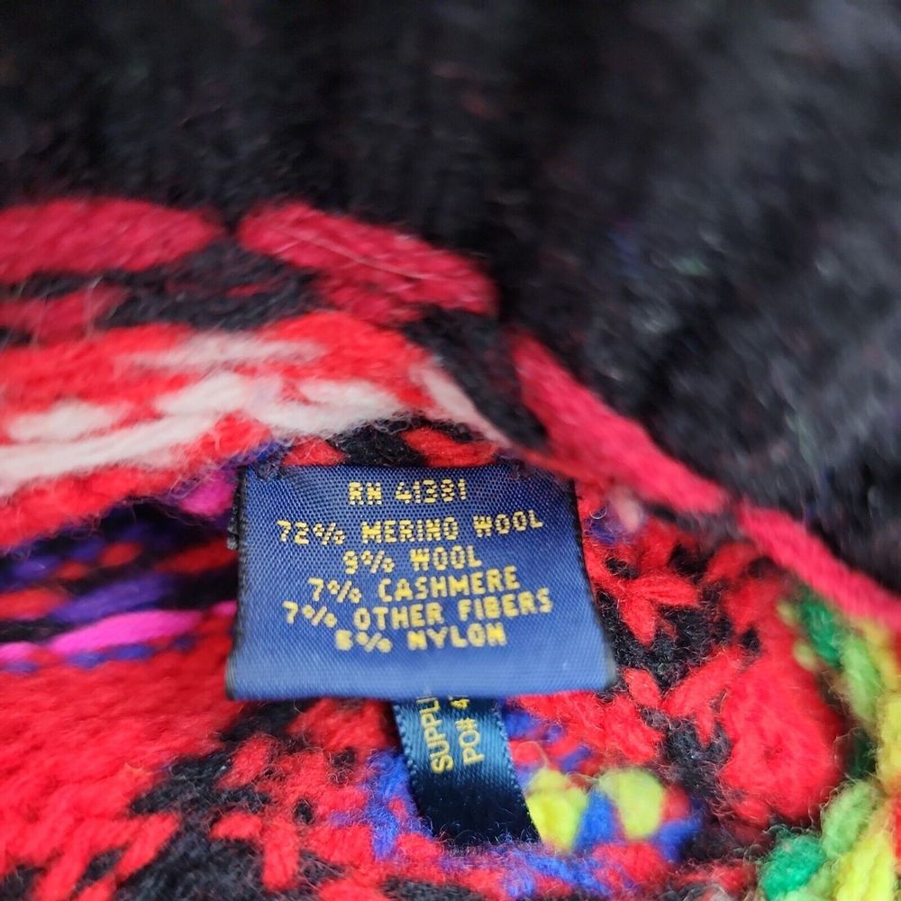 Polo Ralph Lauren Sweater Colorful Nordic Design Heavier Weight Women's Size M - Picture 9 of 10